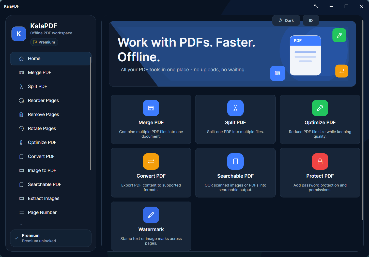 Kala PDF desktop app screenshot